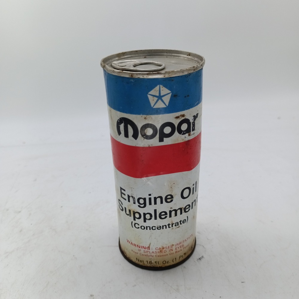 Vintage 1970s Mopar Engine Oil Supplement Can 16oz Chrysler 3419 130 c4